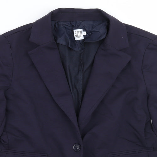 Saint Tropez Clothing Womens Blue  Rayon Jacket Coat Size L