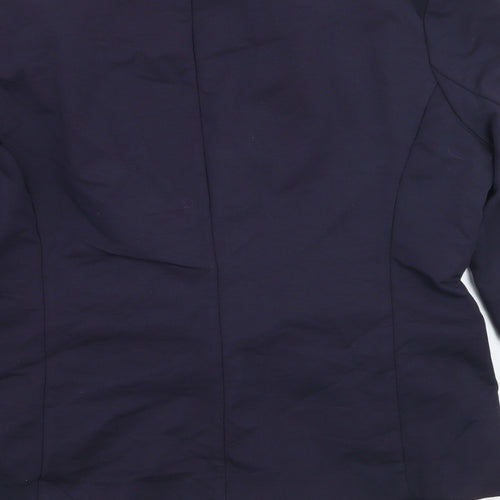 Saint Tropez Clothing Womens Blue  Rayon Jacket Coat Size L