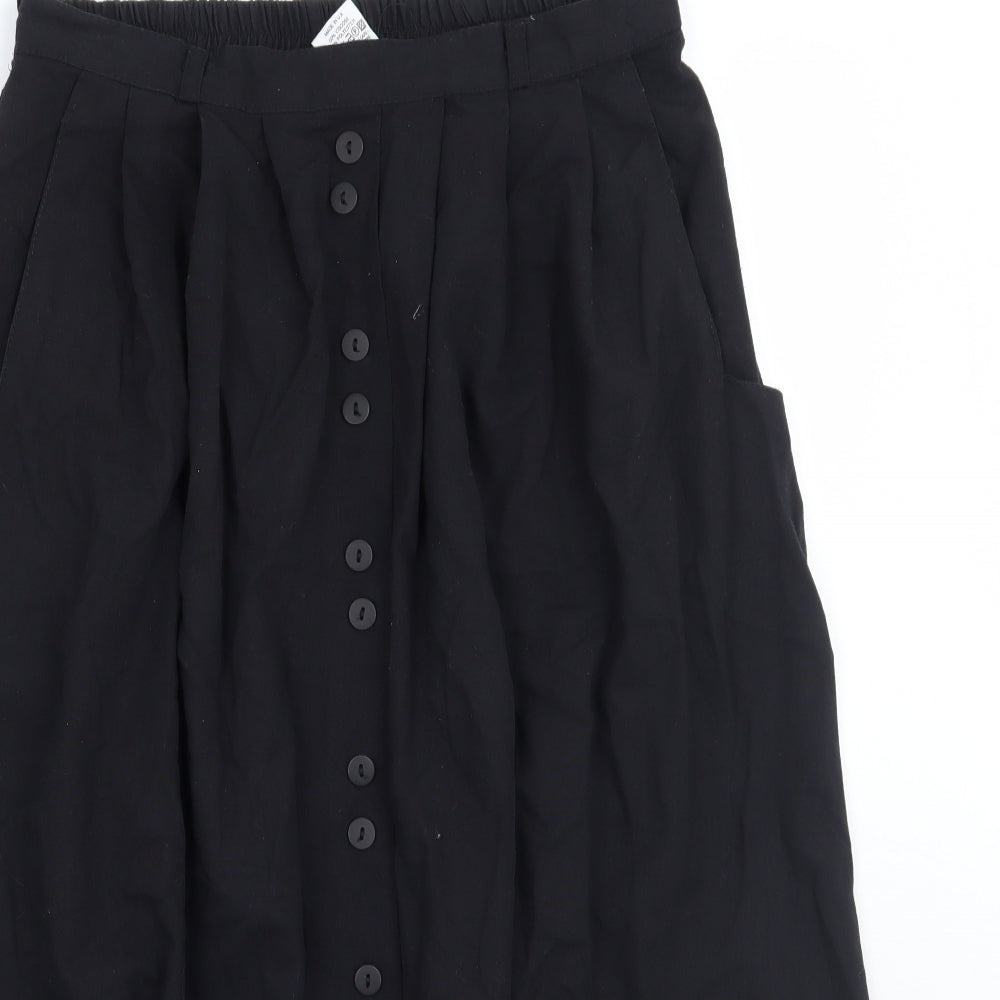 Design essentials Womens Black  Rayon A-Line Skirt Size 16