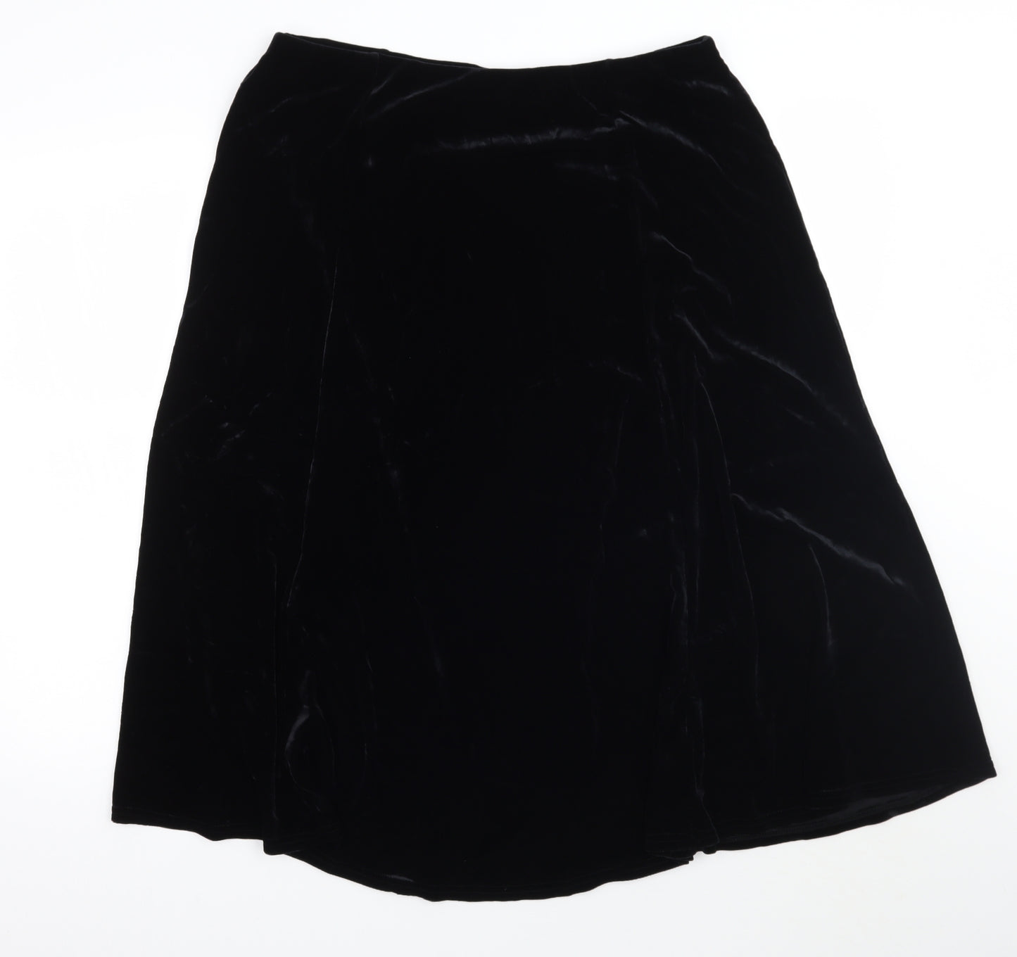 Canvas Womens Black  Rayon A-Line Skirt Size 16