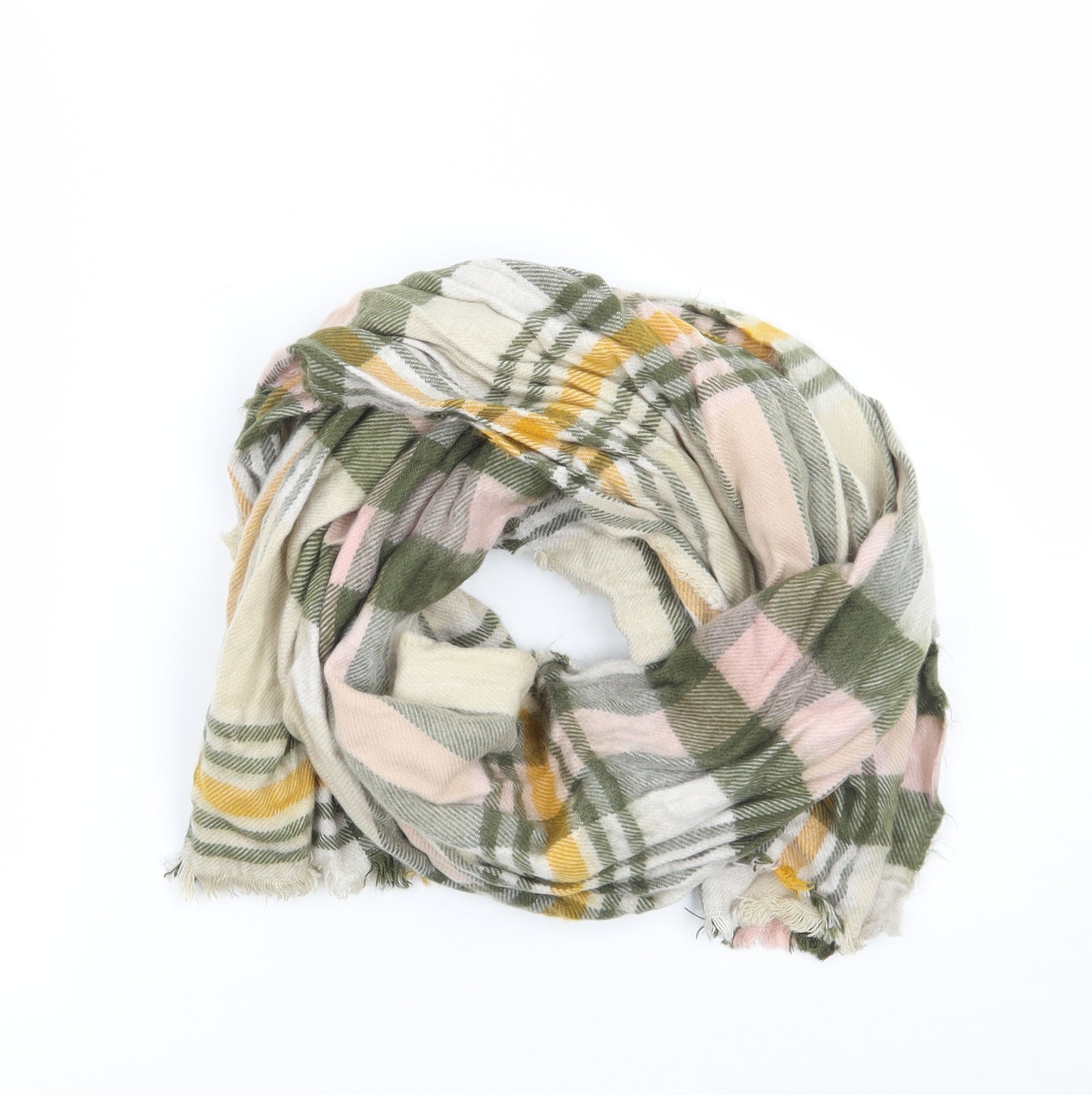 Preworn Womens Green Check   Scarf