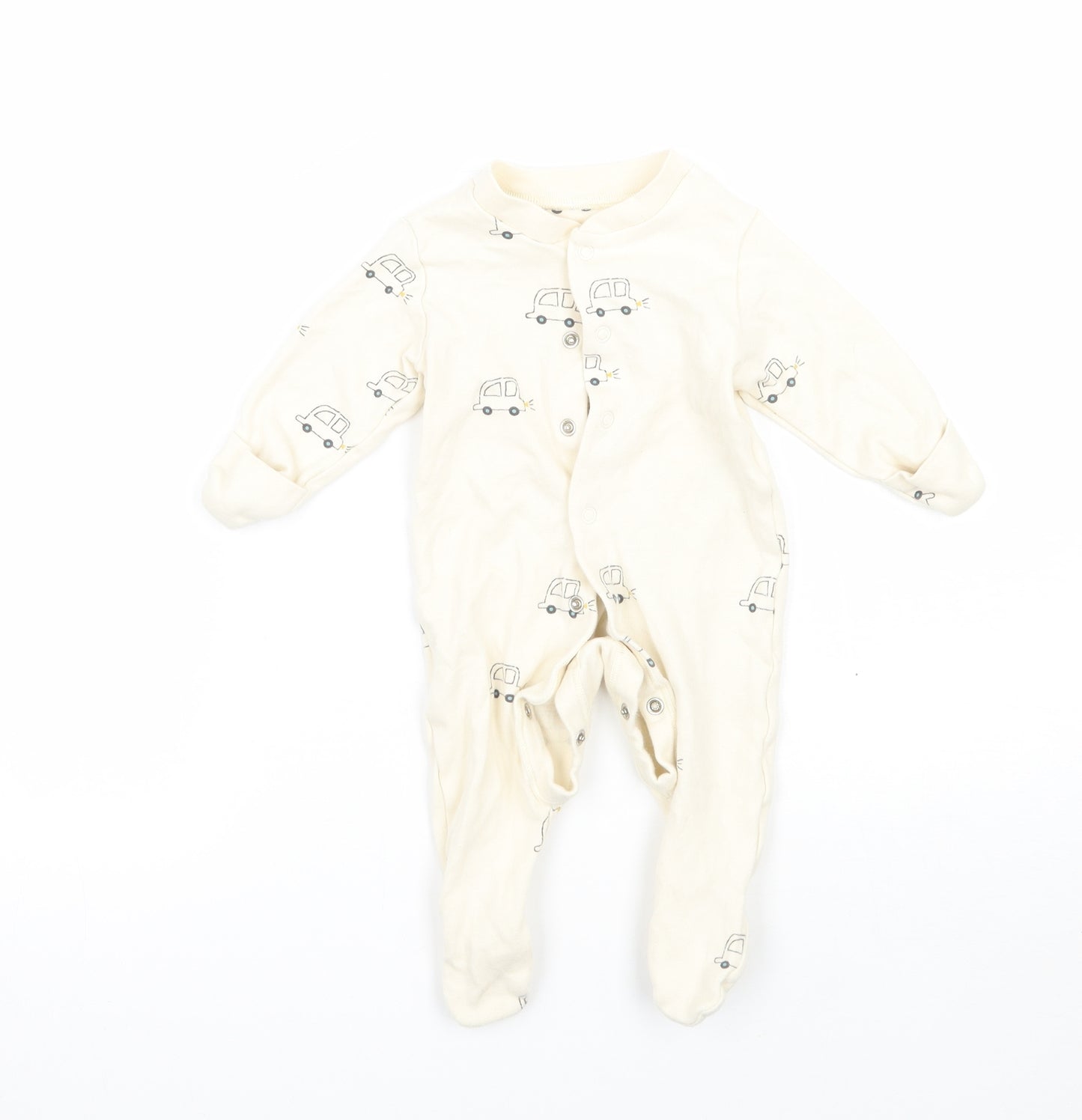 Marks and Spencer Baby Beige   Babygrow One-Piece Size 0-3 Months