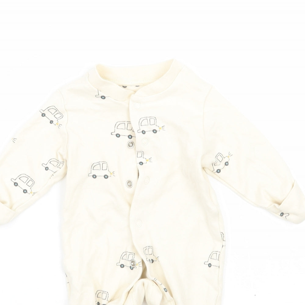 Marks and Spencer Baby Beige   Babygrow One-Piece Size 0-3 Months