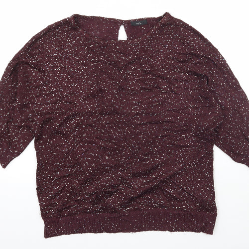 M&Co Womens Purple   Pullover Jumper Size 14
