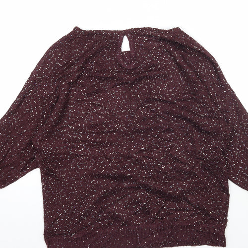 M&Co Womens Purple   Pullover Jumper Size 14