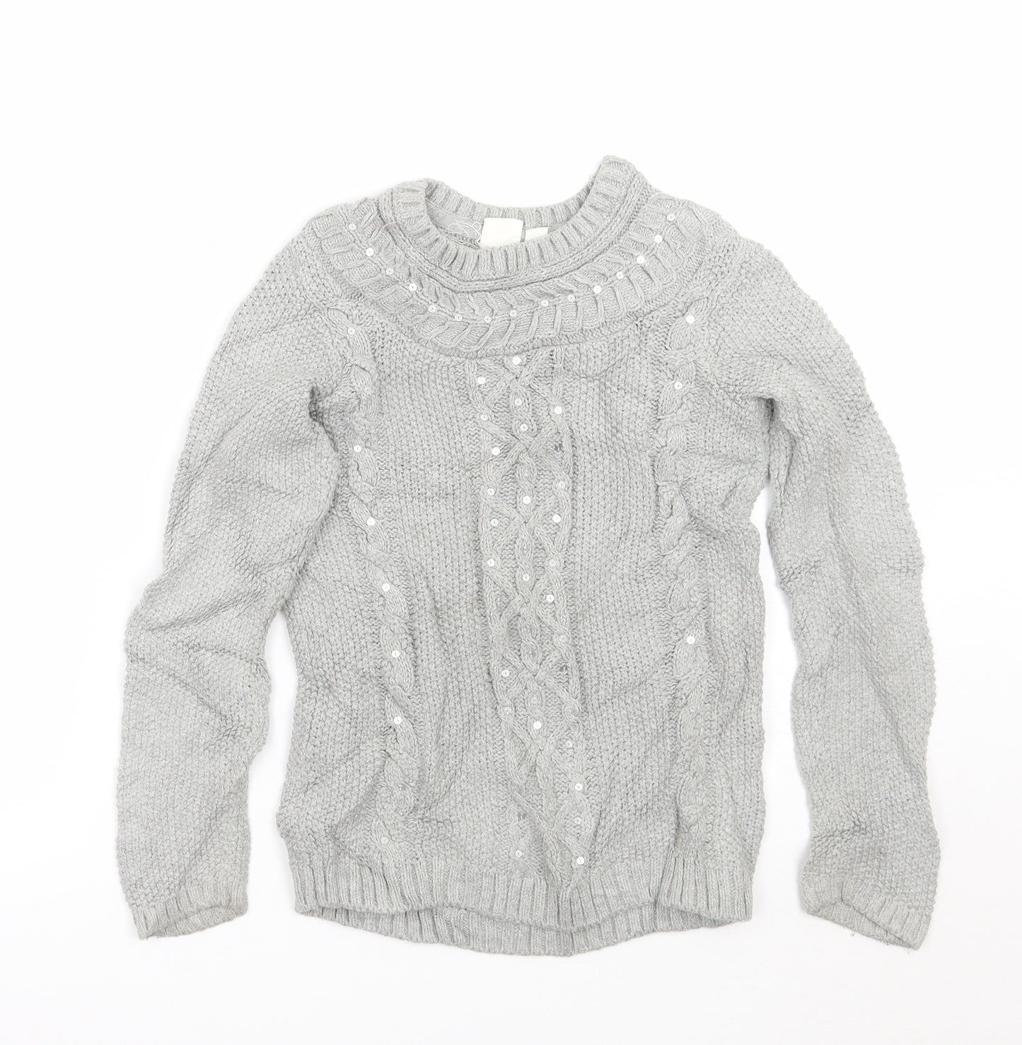 Gap Girls Grey   Pullover Jumper Size 8 Years