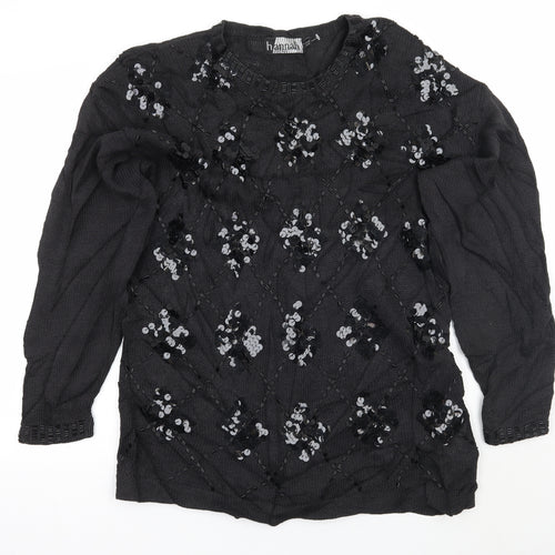 HANNAH Womens Black   Pullover Jumper One Size