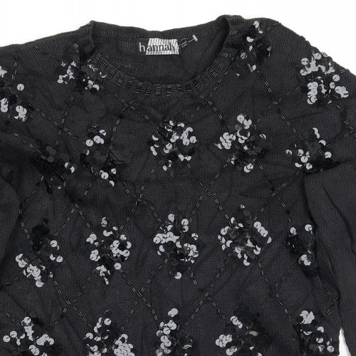 HANNAH Womens Black   Pullover Jumper One Size