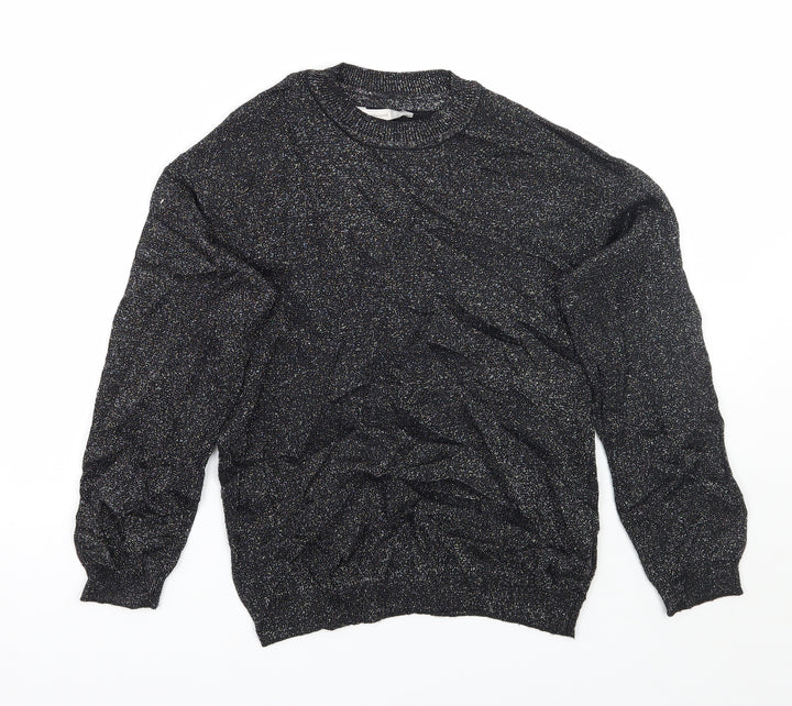 John Lewis Girls Black Pullover Jumper Size 8 Years