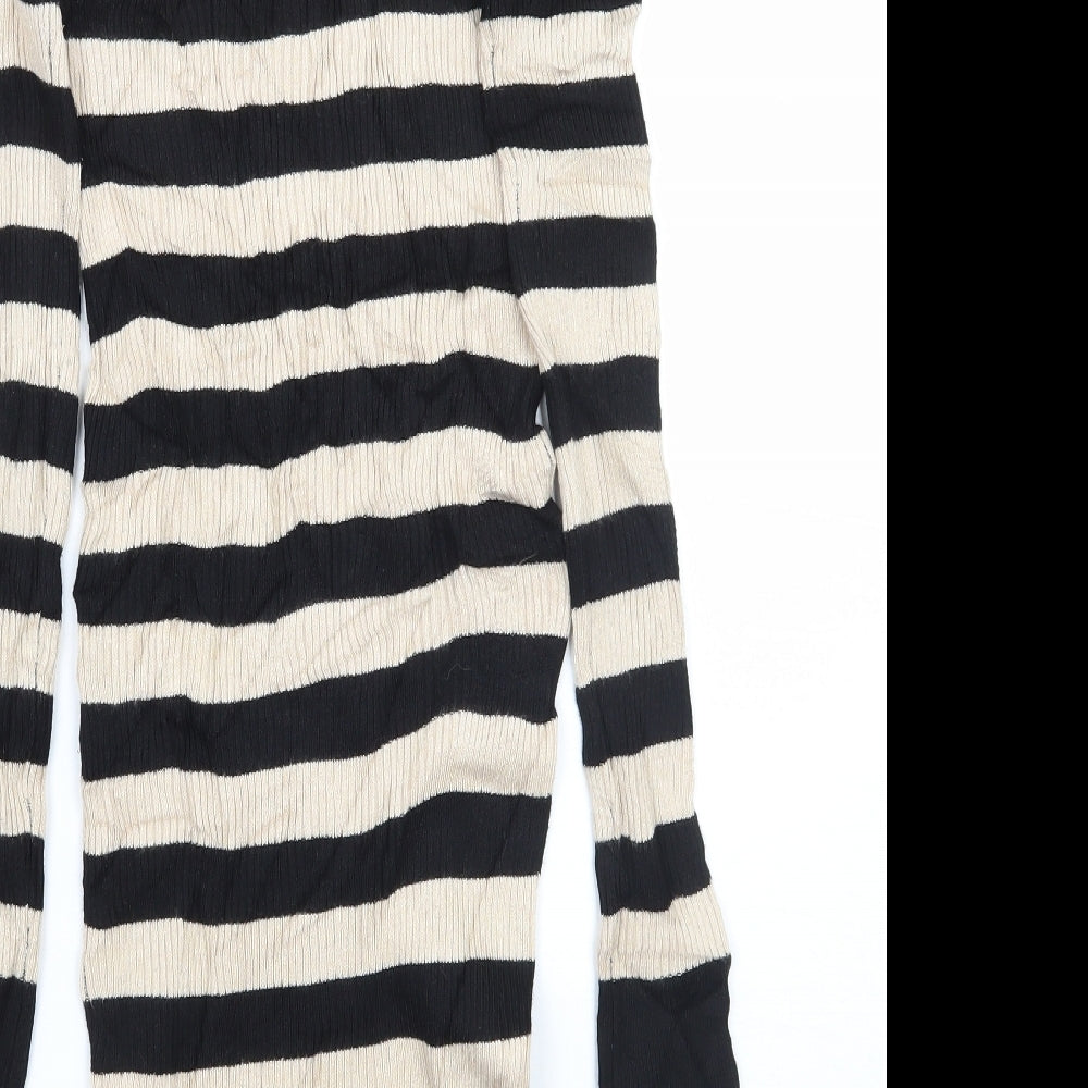 Miss Selfridge Womens Beige Striped  Jumper Dress  Size 6