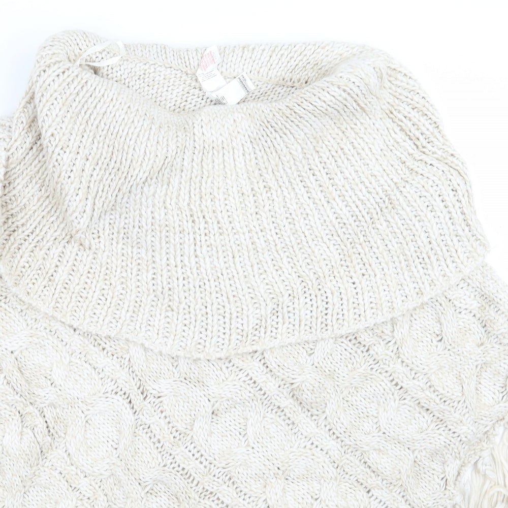 F&F Womens Beige   Jacket Poncho Size S