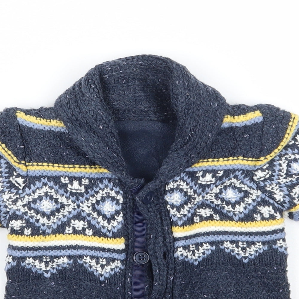George Boys Blue   Cardigan Jumper Size 6-9 Months