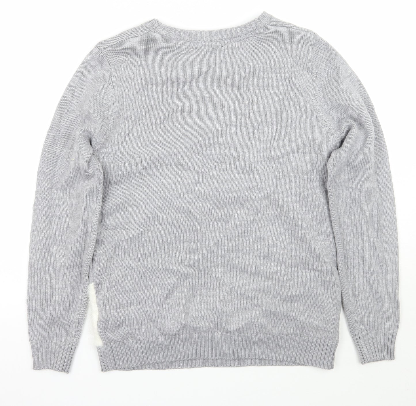 ESMARA Womens Grey   Pullover Jumper Size 10  - Christmas