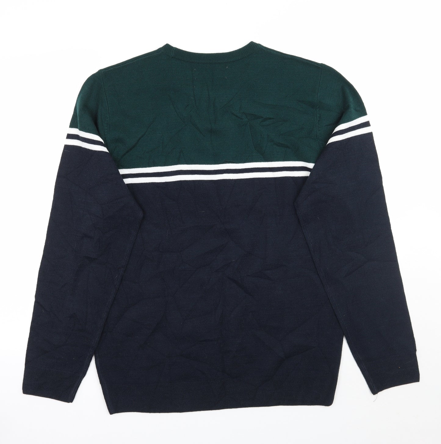 Primark Mens Blue Striped  Pullover Jumper Size L