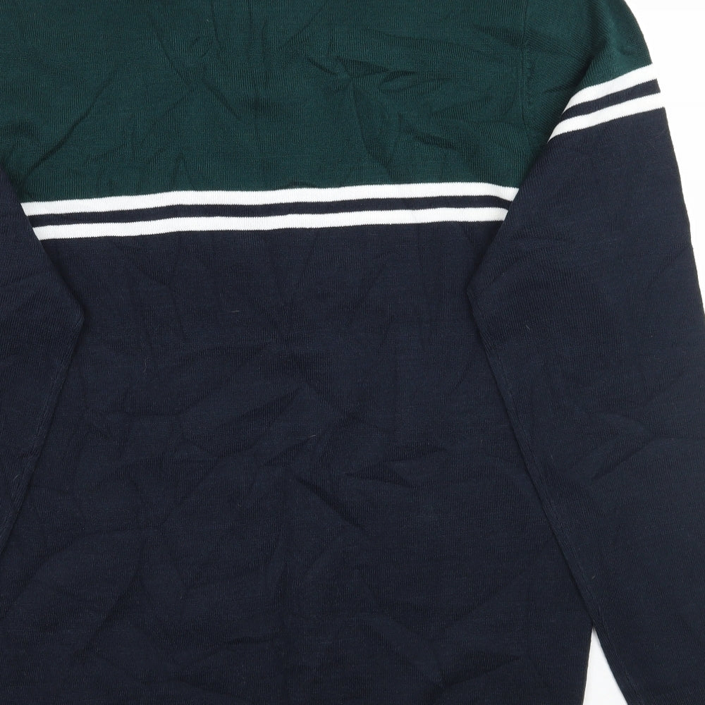 Primark Mens Blue Striped  Pullover Jumper Size L