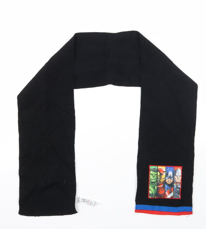George Boys Black Geometric Scarf One Size