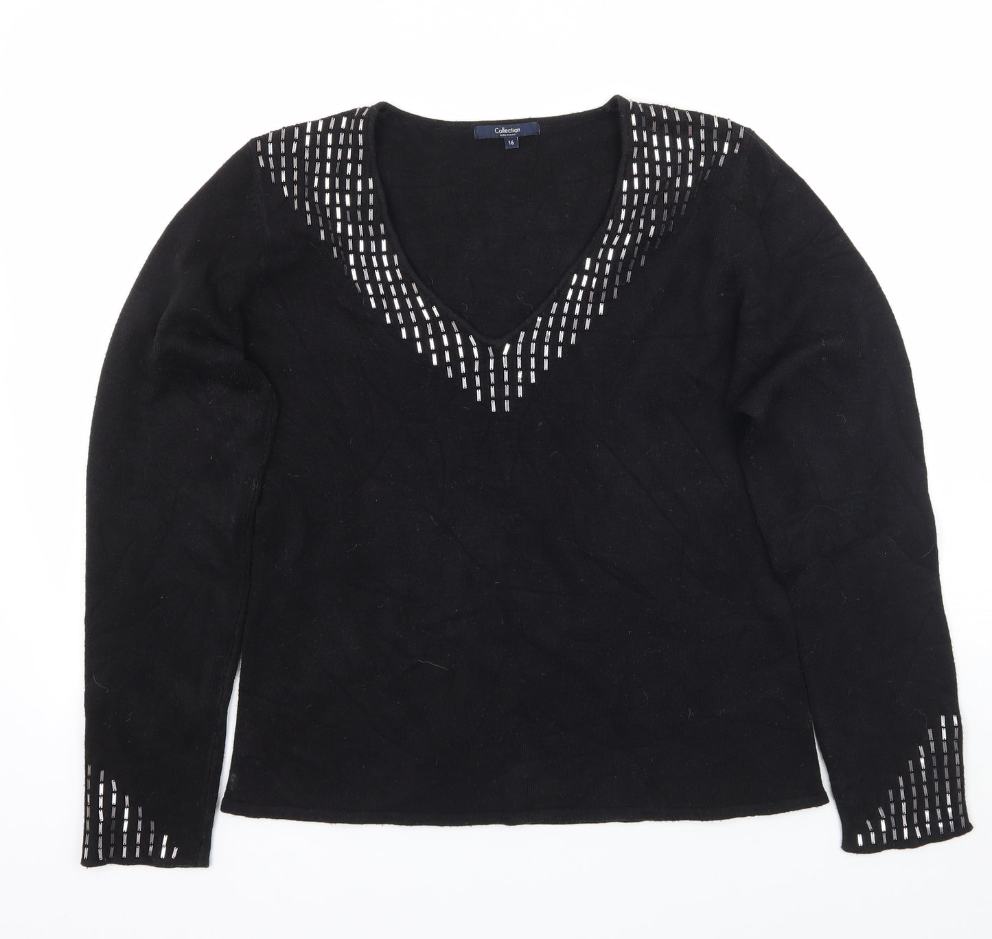 Debenhams Womens Black   Pullover Jumper Size 16