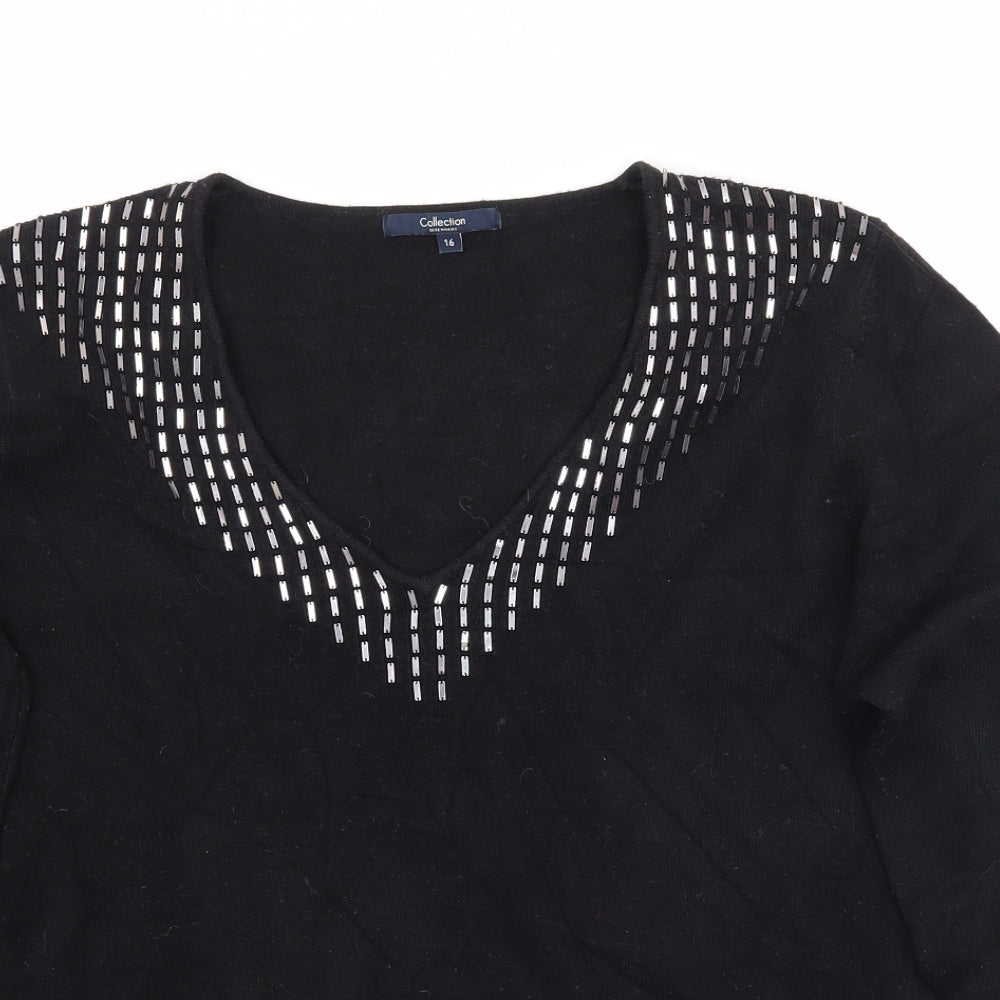 Debenhams Womens Black   Pullover Jumper Size 16