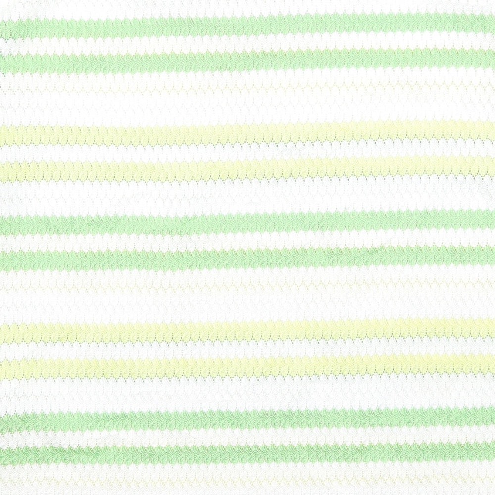 Zara Womens White Striped  Basic T-Shirt Size L