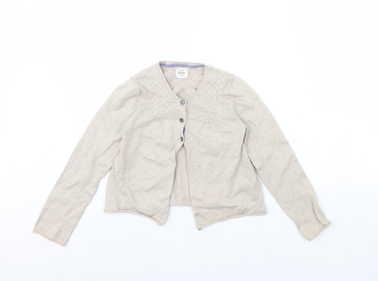 Mini Boden Girls Beige   Cardigan Jumper Size 9 Years