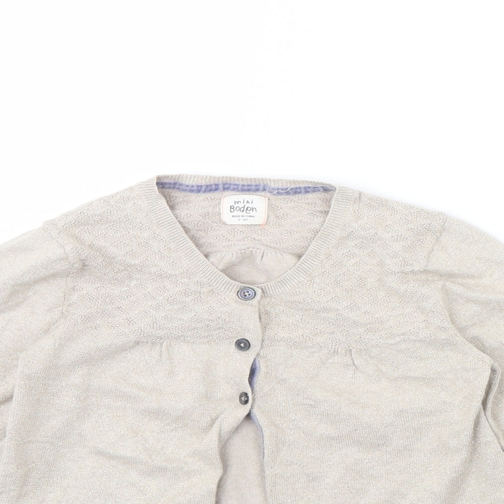 Mini Boden Girls Beige   Cardigan Jumper Size 9 Years