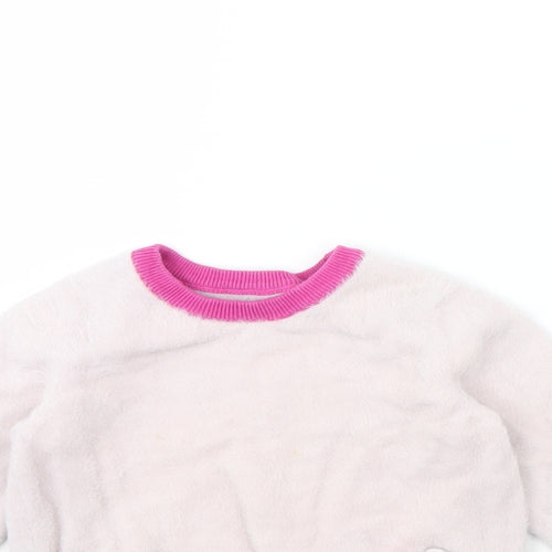 m&s Girls Pink   Pullover Jumper Size 2 Years