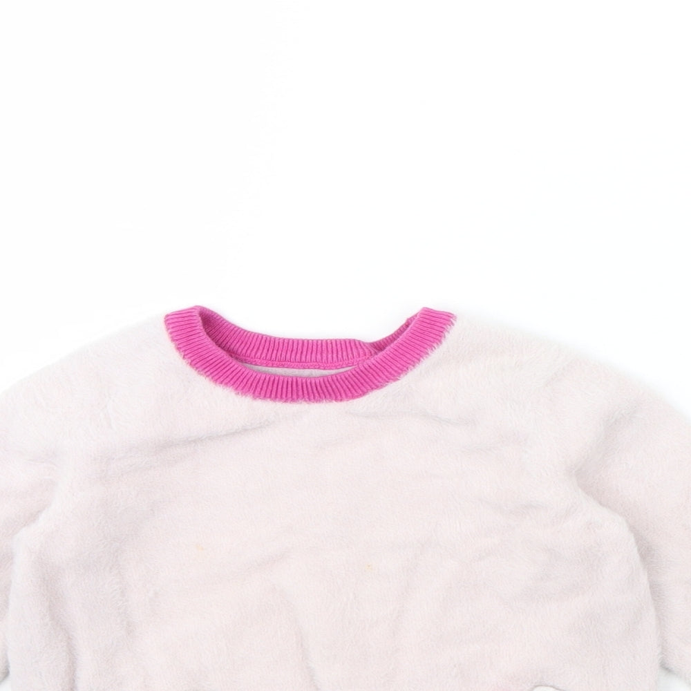 m&s Girls Pink   Pullover Jumper Size 2 Years