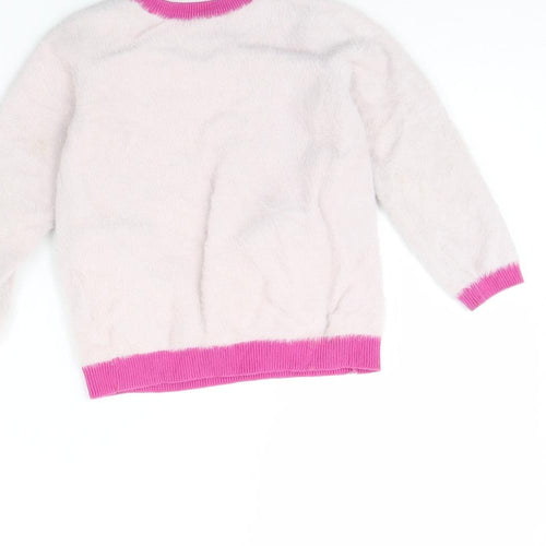 m&s Girls Pink   Pullover Jumper Size 2 Years