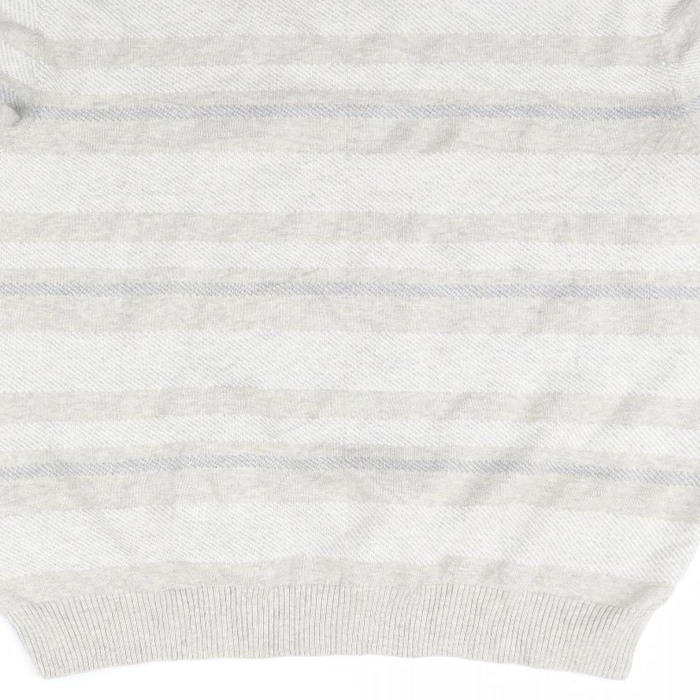 m&s Womens Beige Striped  Pullover Jumper Size L