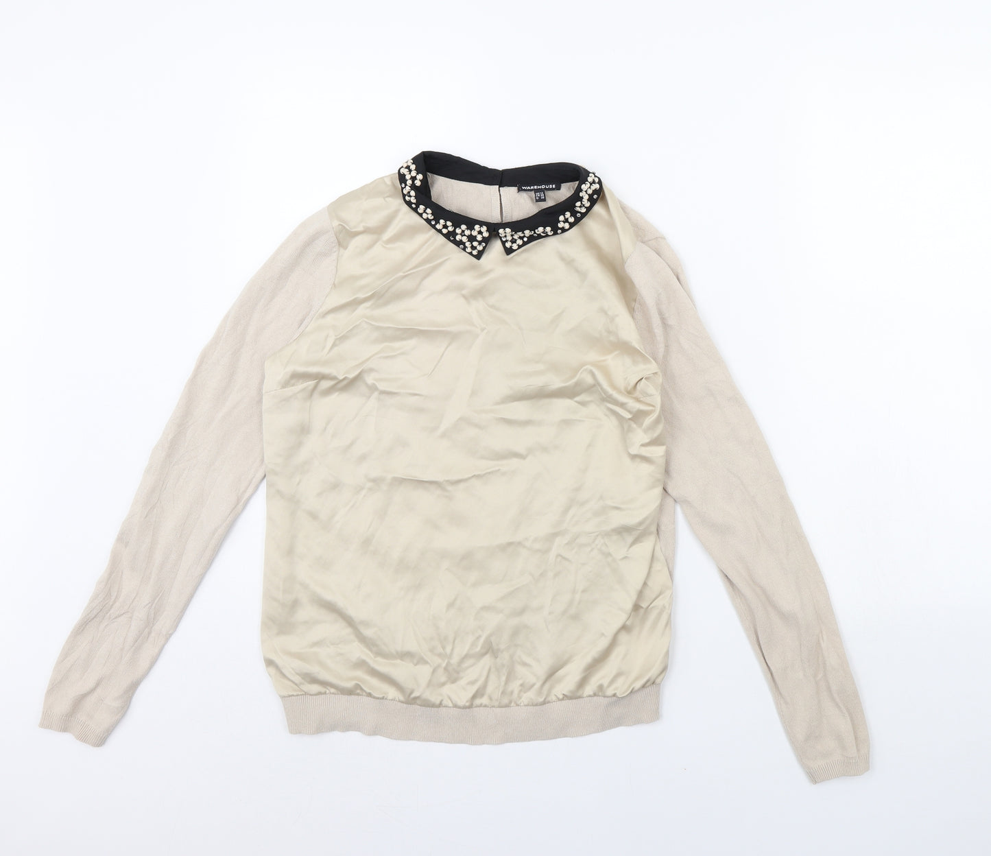 Warehouse Womens Beige   Pullover Jumper Size 12