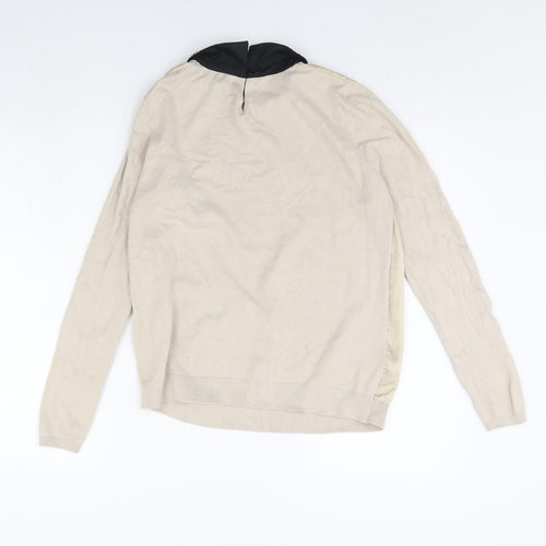 Warehouse Womens Beige   Pullover Jumper Size 12