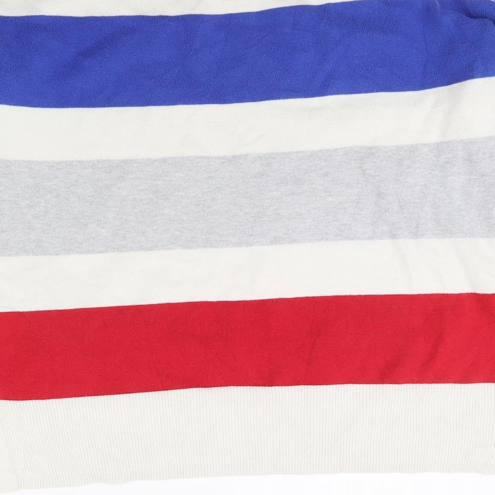 Gap Womens White Striped  Pullover Jumper Size L