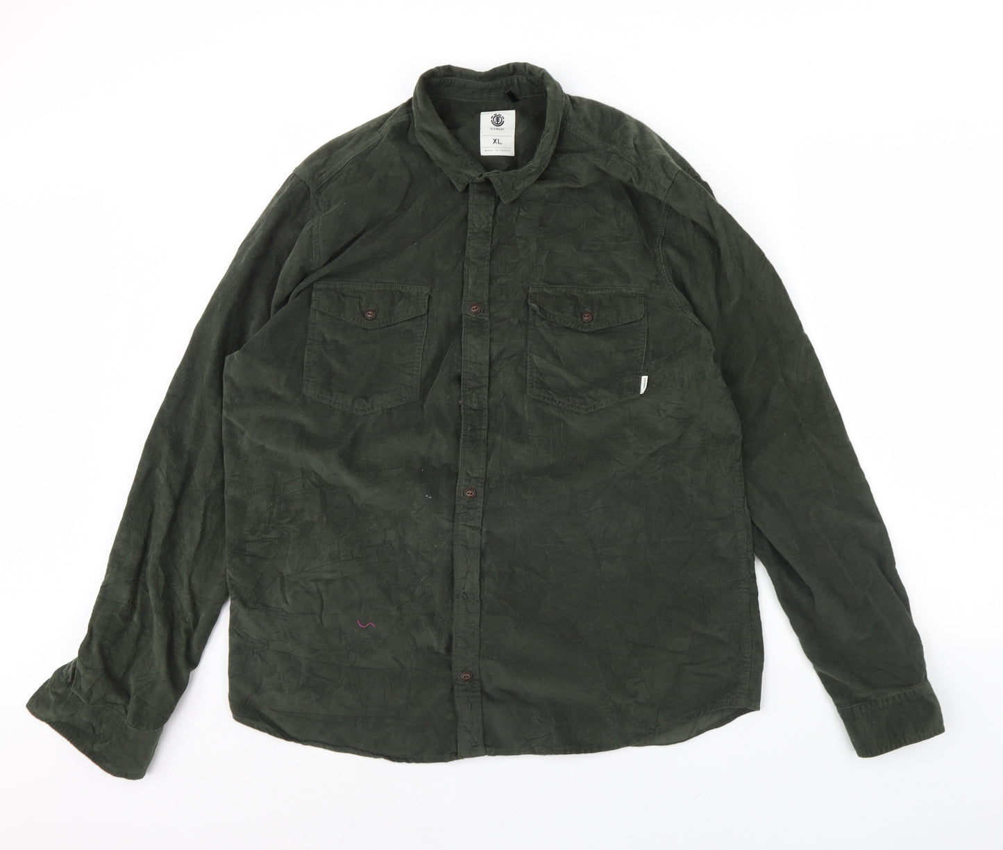 Element Mens Green    Dress Shirt Size XL