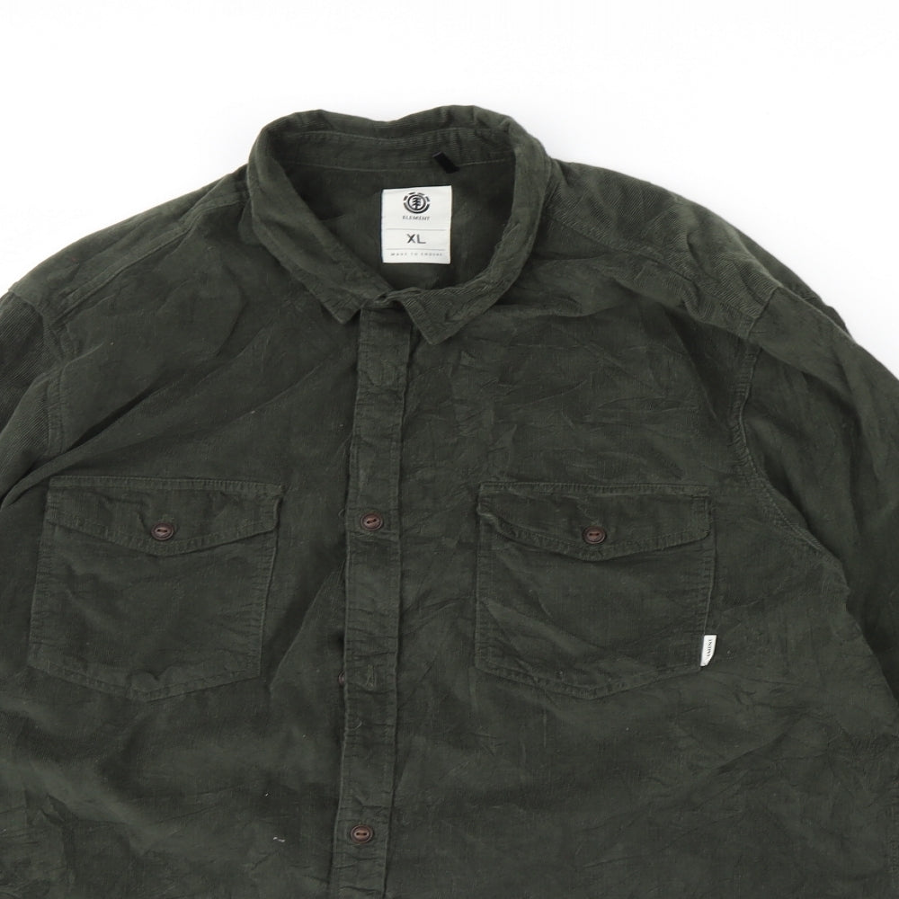 Element Mens Green    Dress Shirt Size XL