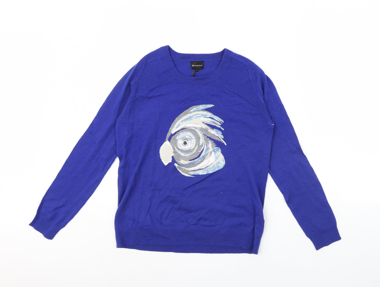 Berenice Womens Blue   Pullover Jumper Size S  - Parrot