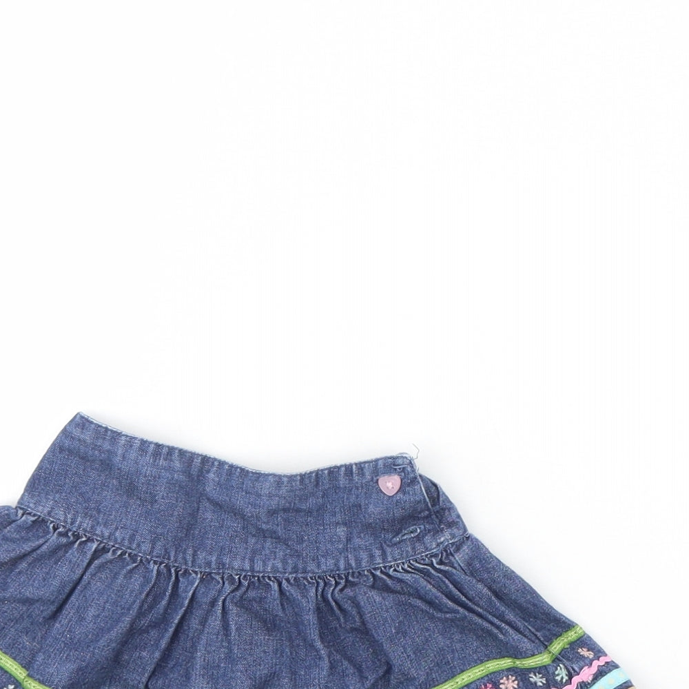 Gap Girls Blue  Denim Flare Skirt Size 6-9 Months