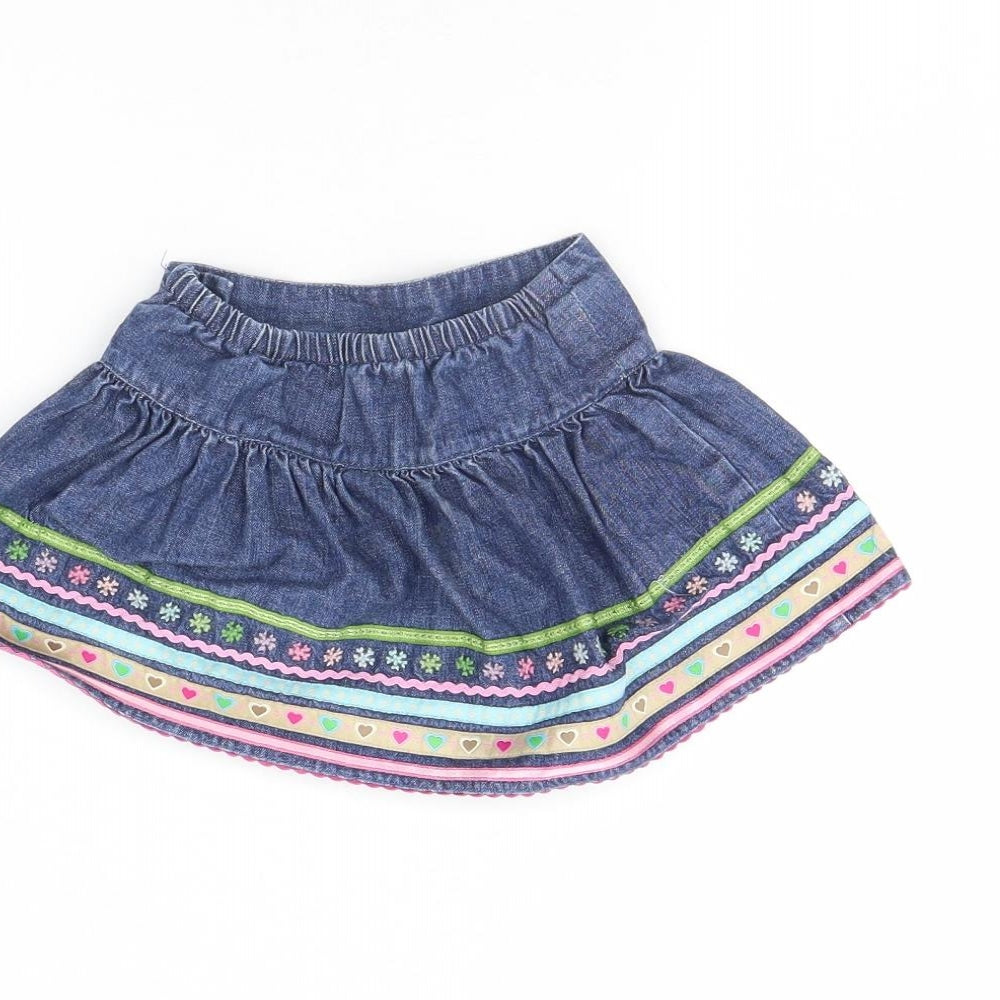 Gap Girls Blue  Denim Flare Skirt Size 6-9 Months