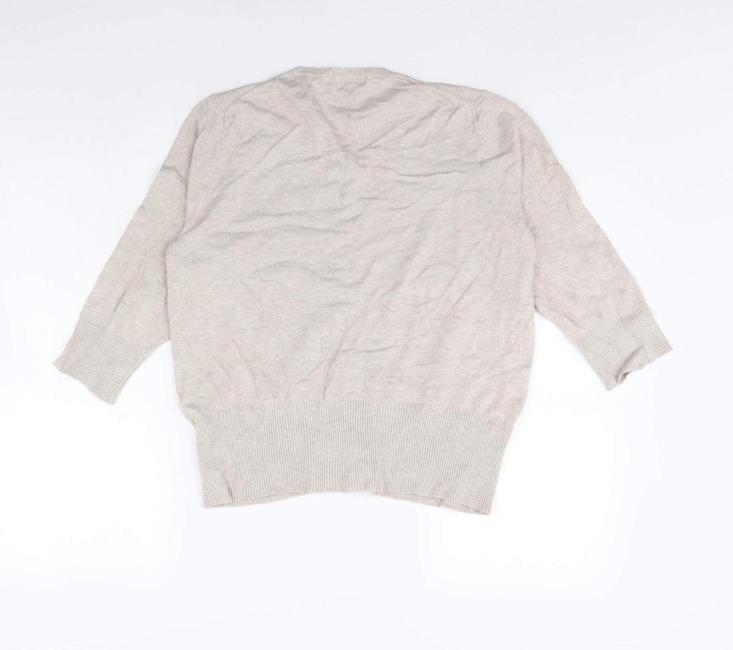 M&S Womens Beige   Cardigan Jumper Size 18