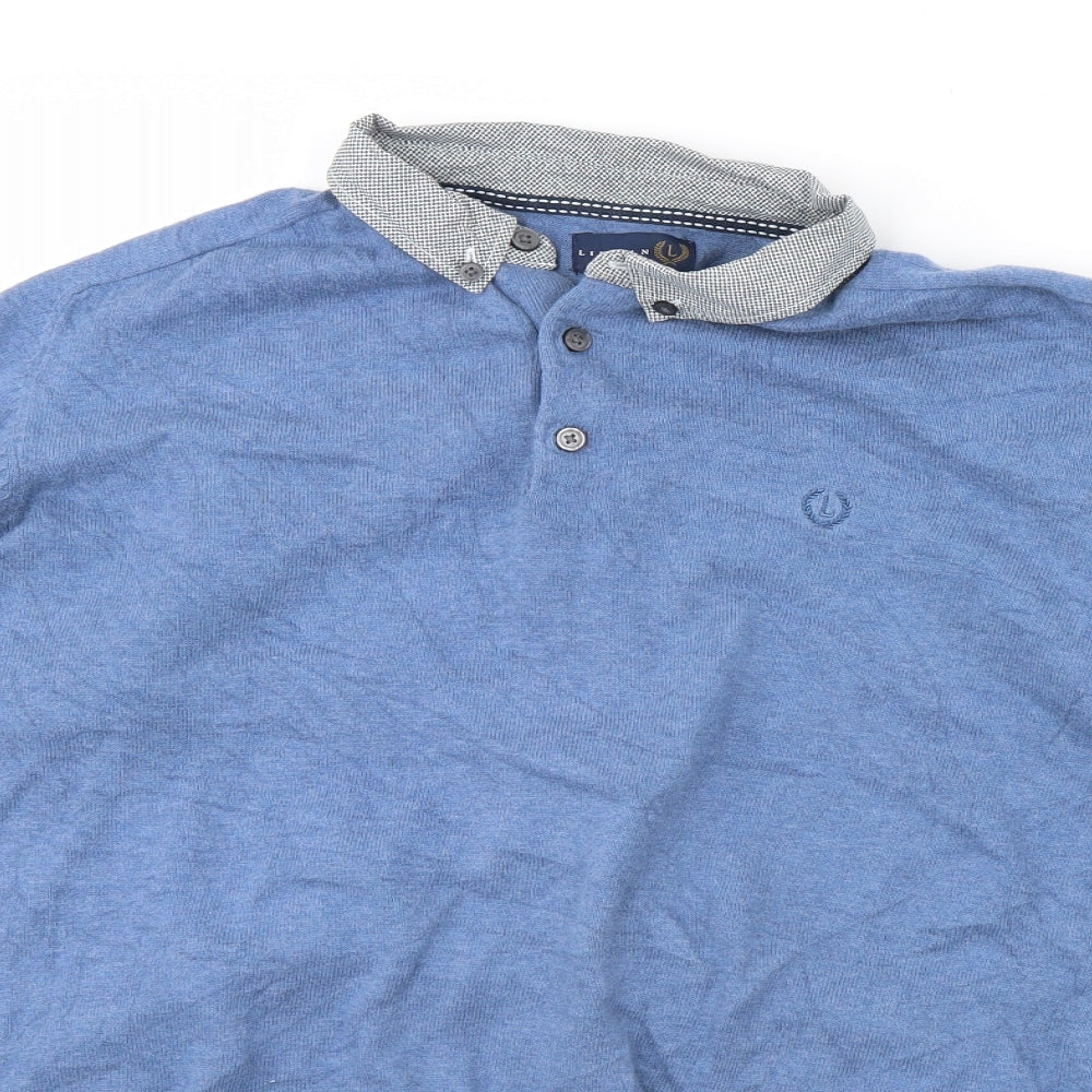 Lincoln Mens Blue   Pullover Jumper Size L