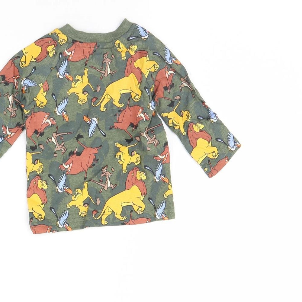 Primark Baby Green Spotted  Basic T-Shirt Size 0-3 Months  - Disney's lion king