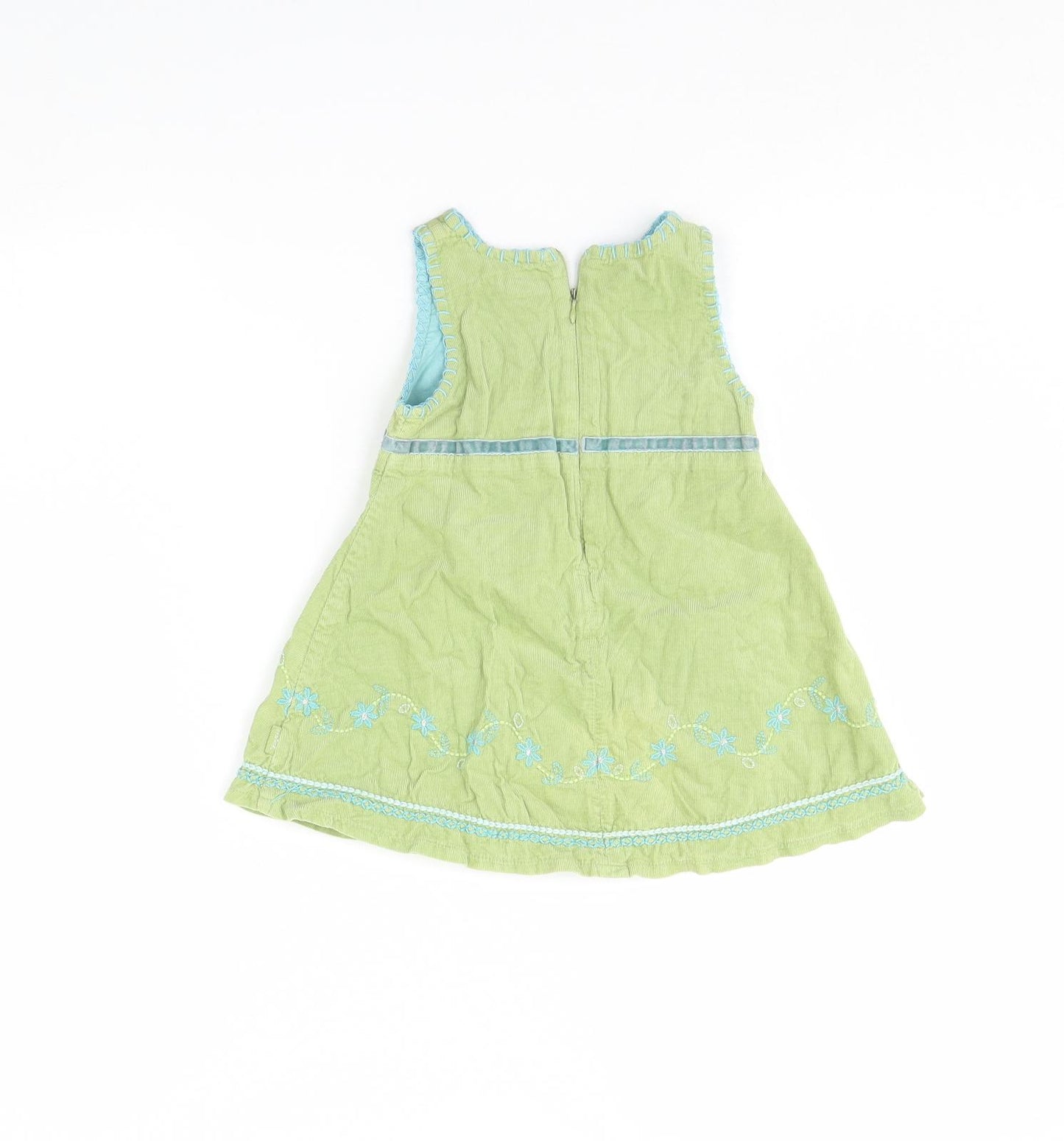 Pumpkin Patch Girls Green  Corduroy Fit & Flare  Size 12 Months