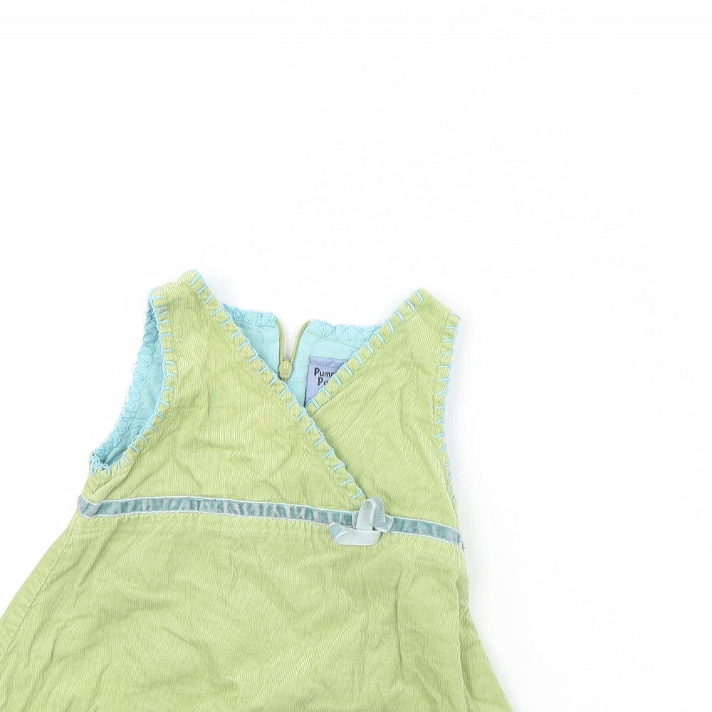 Pumpkin Patch Girls Green  Corduroy Fit & Flare  Size 12 Months