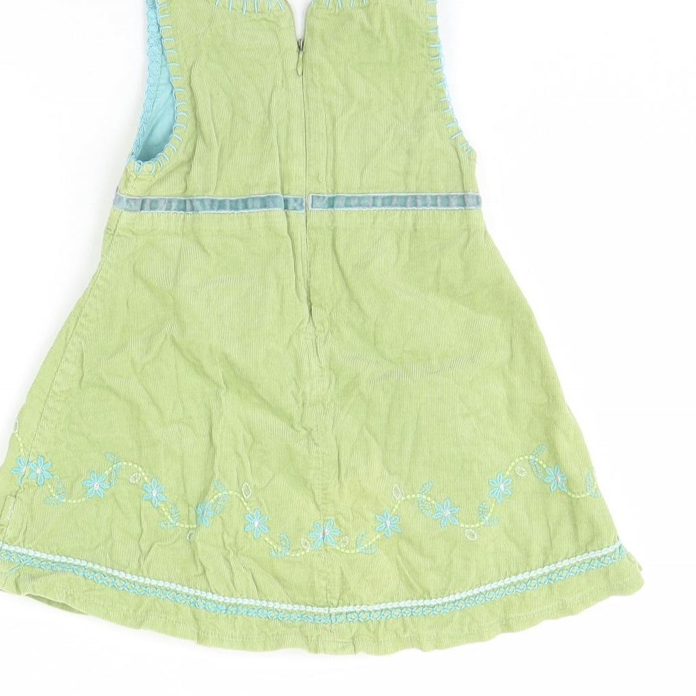 Pumpkin Patch Girls Green  Corduroy Fit & Flare  Size 12 Months