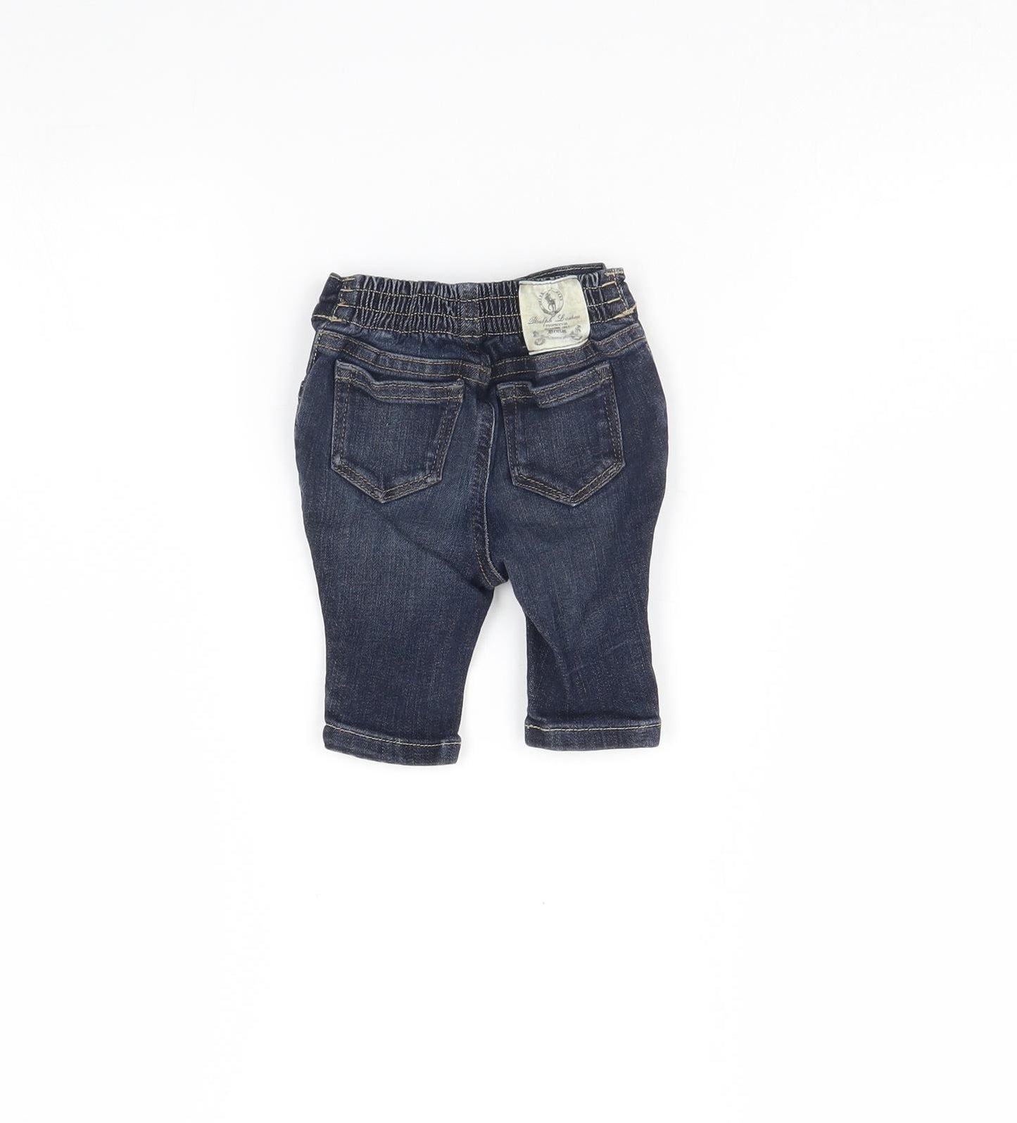 Ralph Lauren Baby Blue  Denim Capri Jeans Size 0-3 Months
