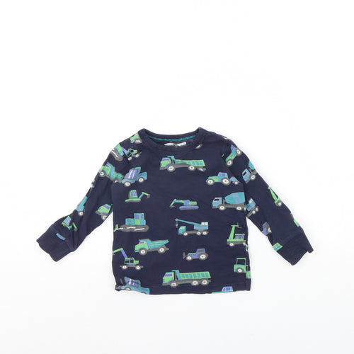 NEXT Baby Blue Spotted  Basic Blouse Size 12 Months  - Tractor