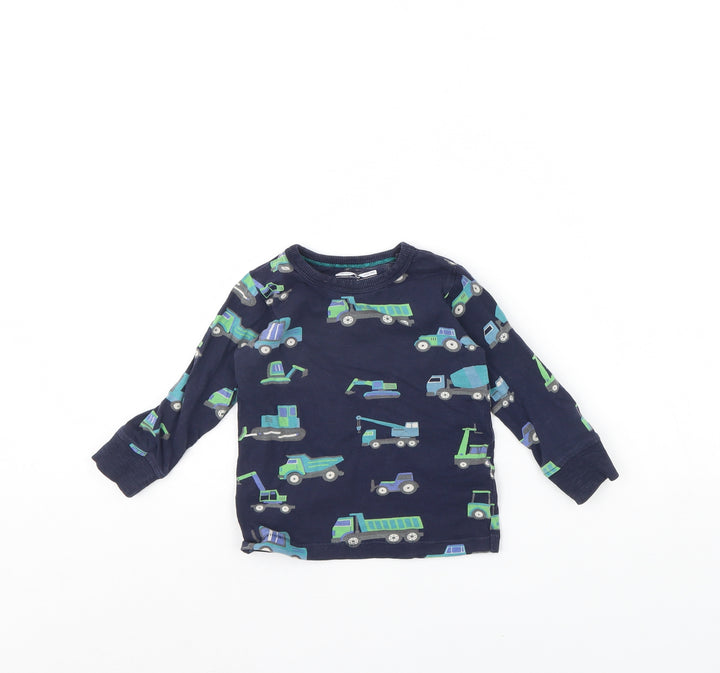NEXT Baby Blue Spotted  Basic Blouse Size 12 Months  - Tractor