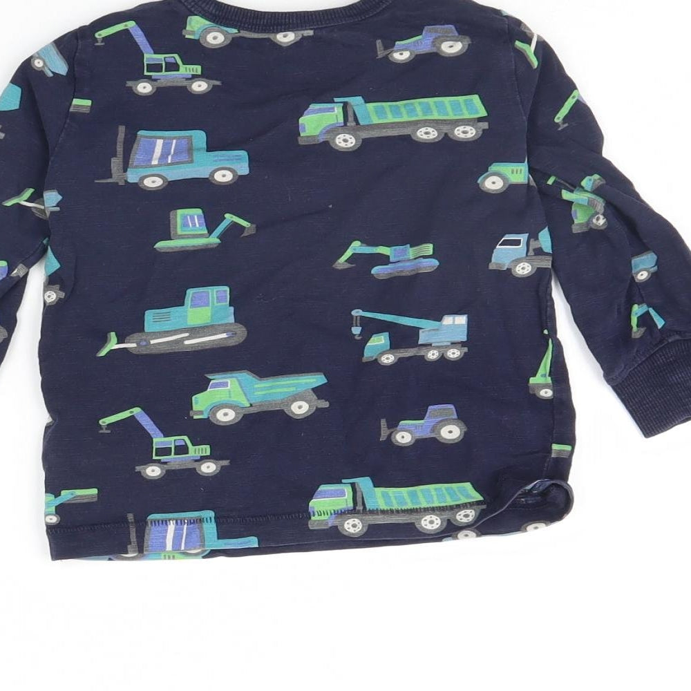 NEXT Baby Blue Spotted  Basic Blouse Size 12 Months  - Tractor