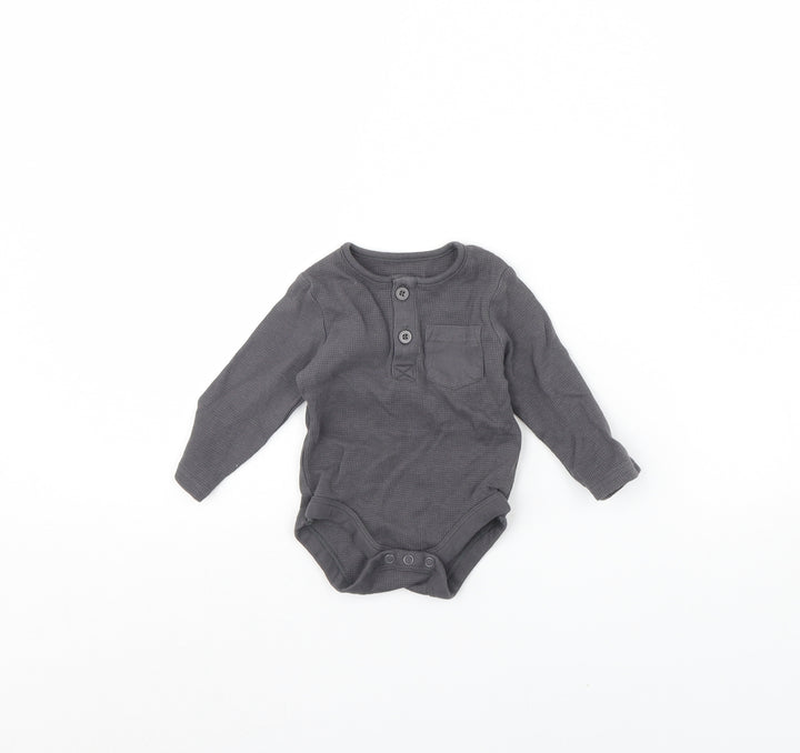 TU Baby Grey Babygrow One-Piece Size 3-6 Months