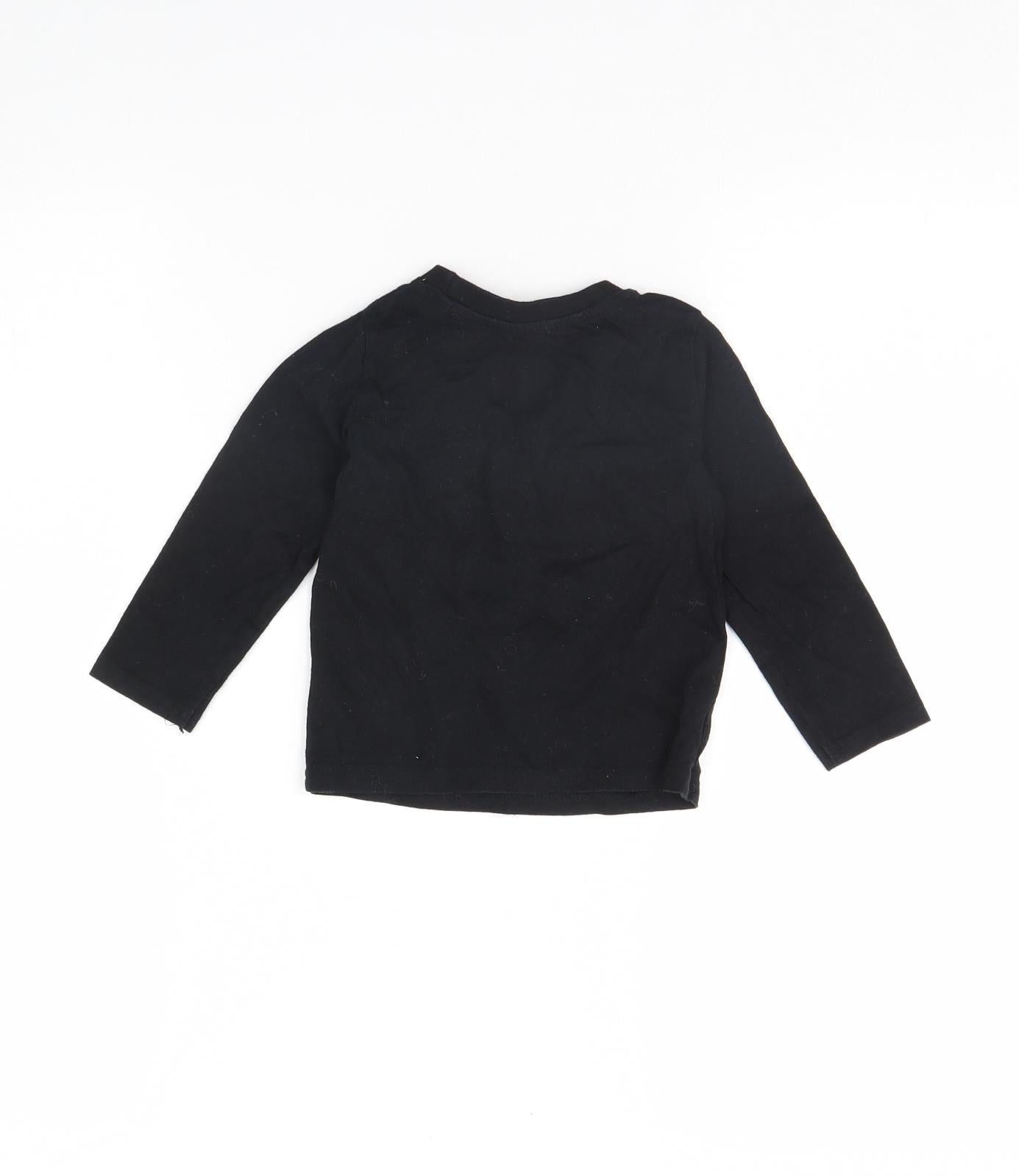 Rebel Baby Black   Basic T-Shirt Size 12 Months  - my dad is the best