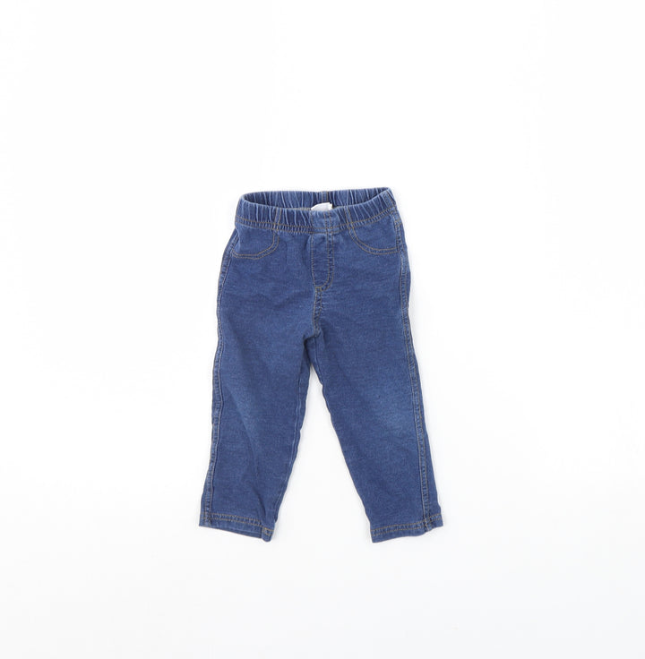 Mini Club Girls Blue Denim Capri Jeans Size 9 Months